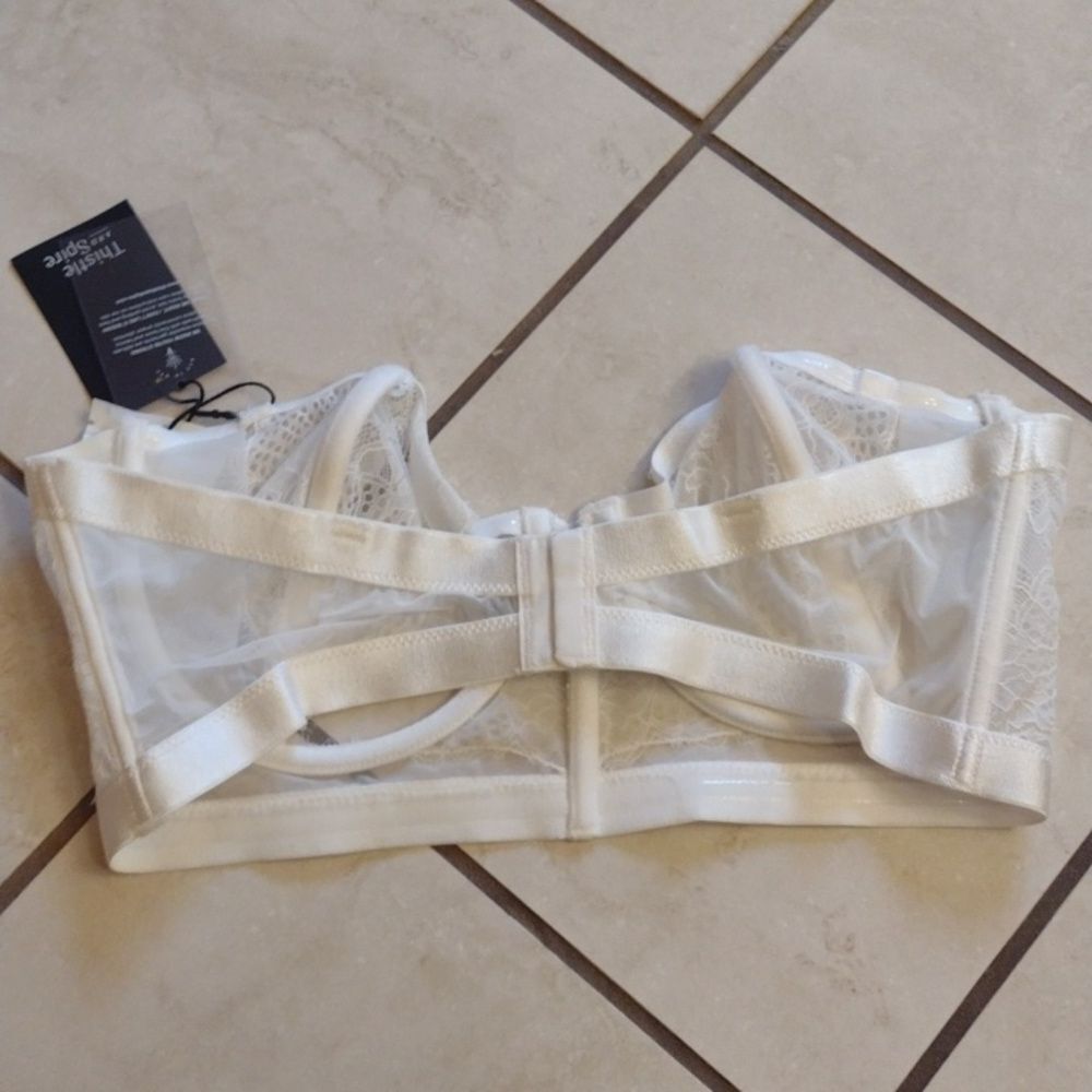 *FinalPrice* NWT Thistle and Spire Mirage Strap Optional Bustier Ivory White 38E - Picture 7 of 9